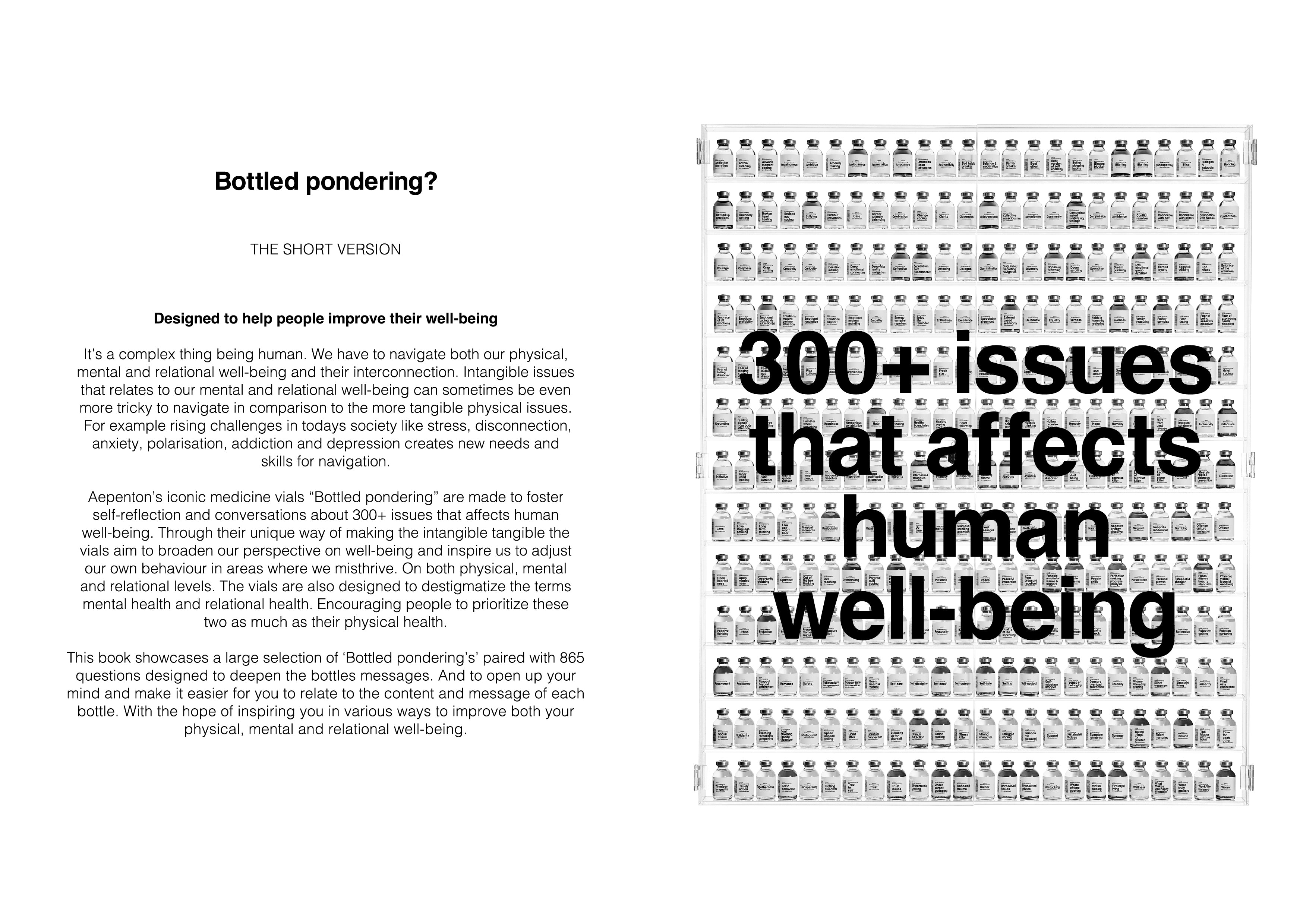 'Bottled pondering' book