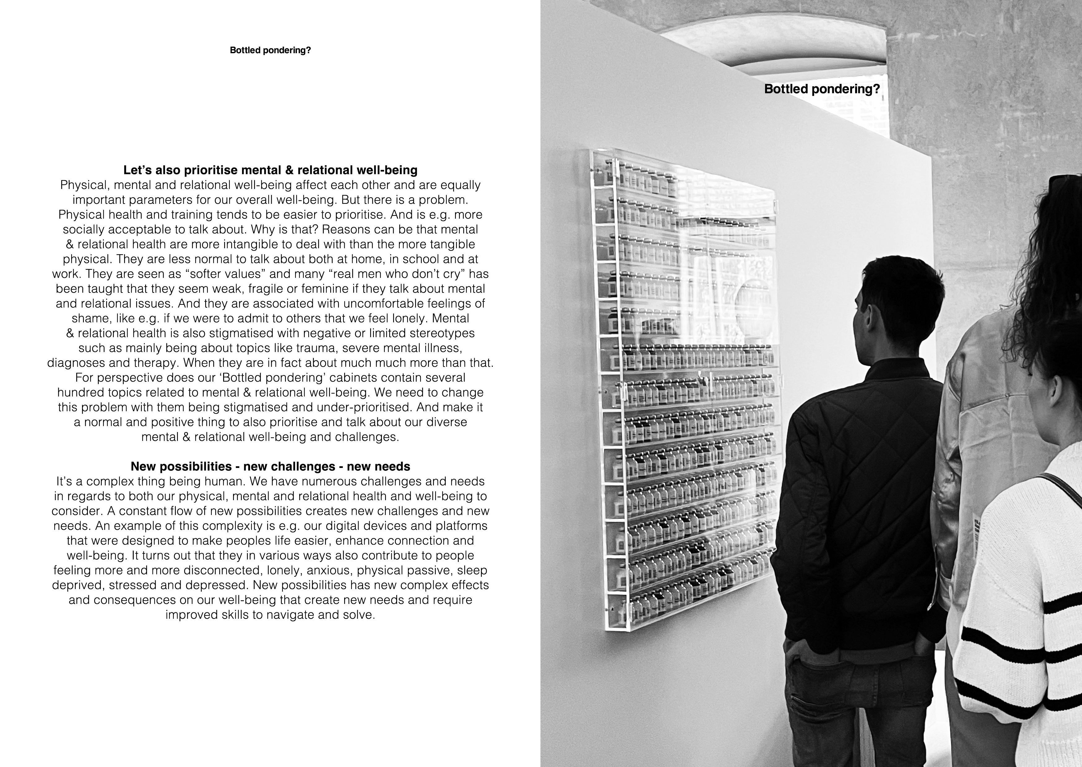 'Bottled pondering' book