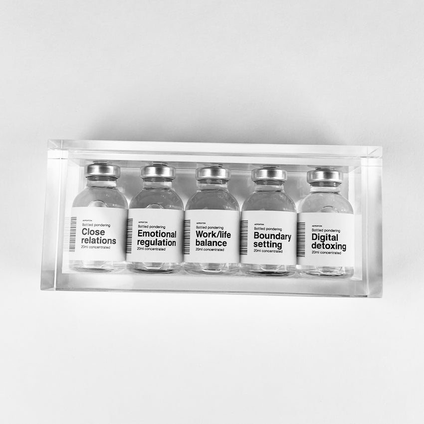 Clear acrylic display for 5 bottles