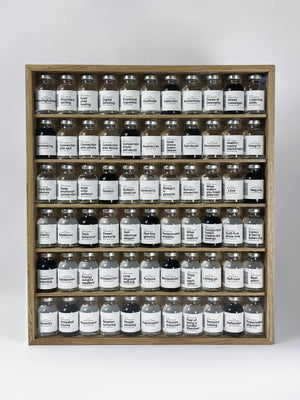 Oak wood display for 66 bottles