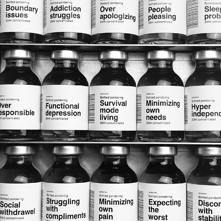 Signs of unhealed trauma bottles