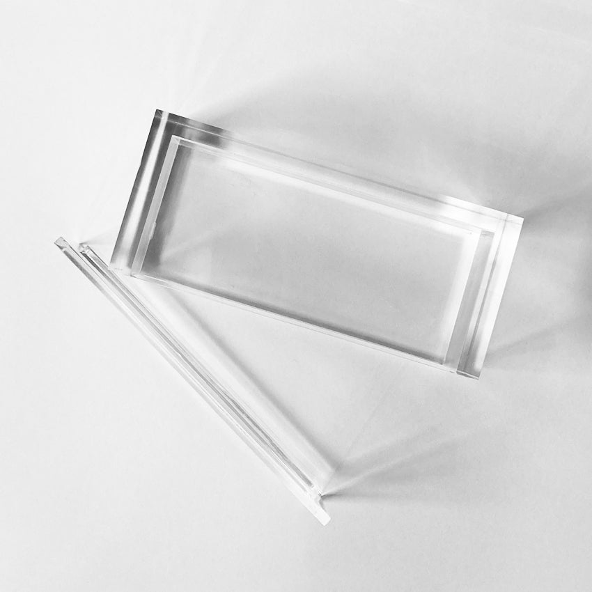 Clear acrylic display for 5 bottles