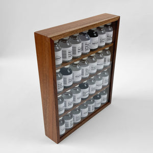 Mahogany wood display for 28 bottles