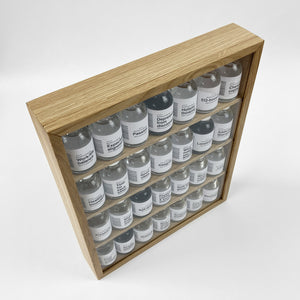 Oak wood display for 28 bottles