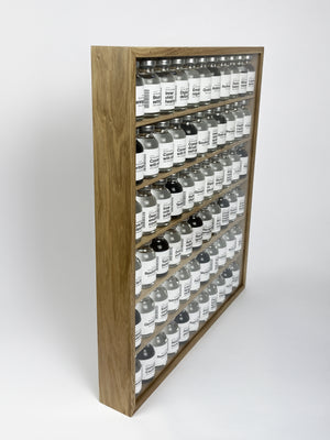 Oak wood display for 66 bottles