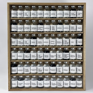 Oak wood display for 66 bottles